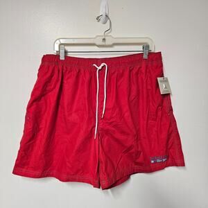 Vintage 90s Regatta Sport Red Swim Trunks Mens L Embroidered Logo